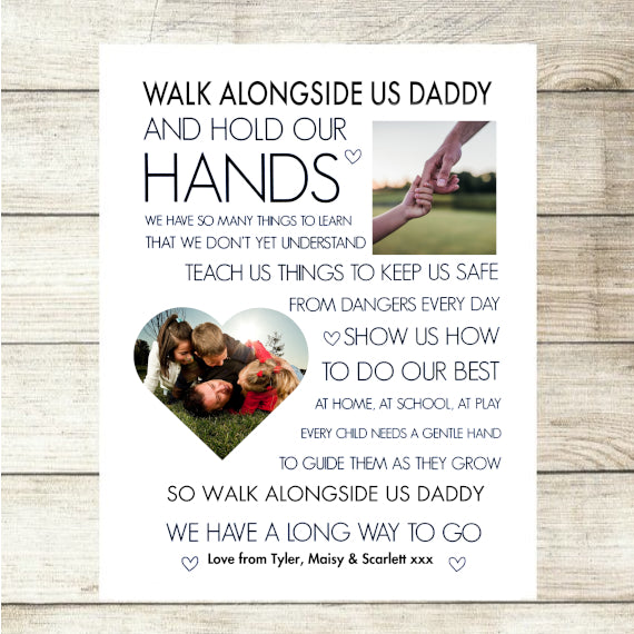 Walk Alongside Me Daddy Custom Folded Card