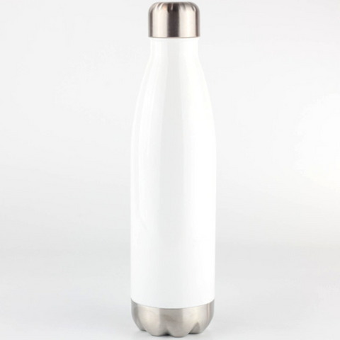 Personalised Bowling Pin Style Water Bottle Tapered White