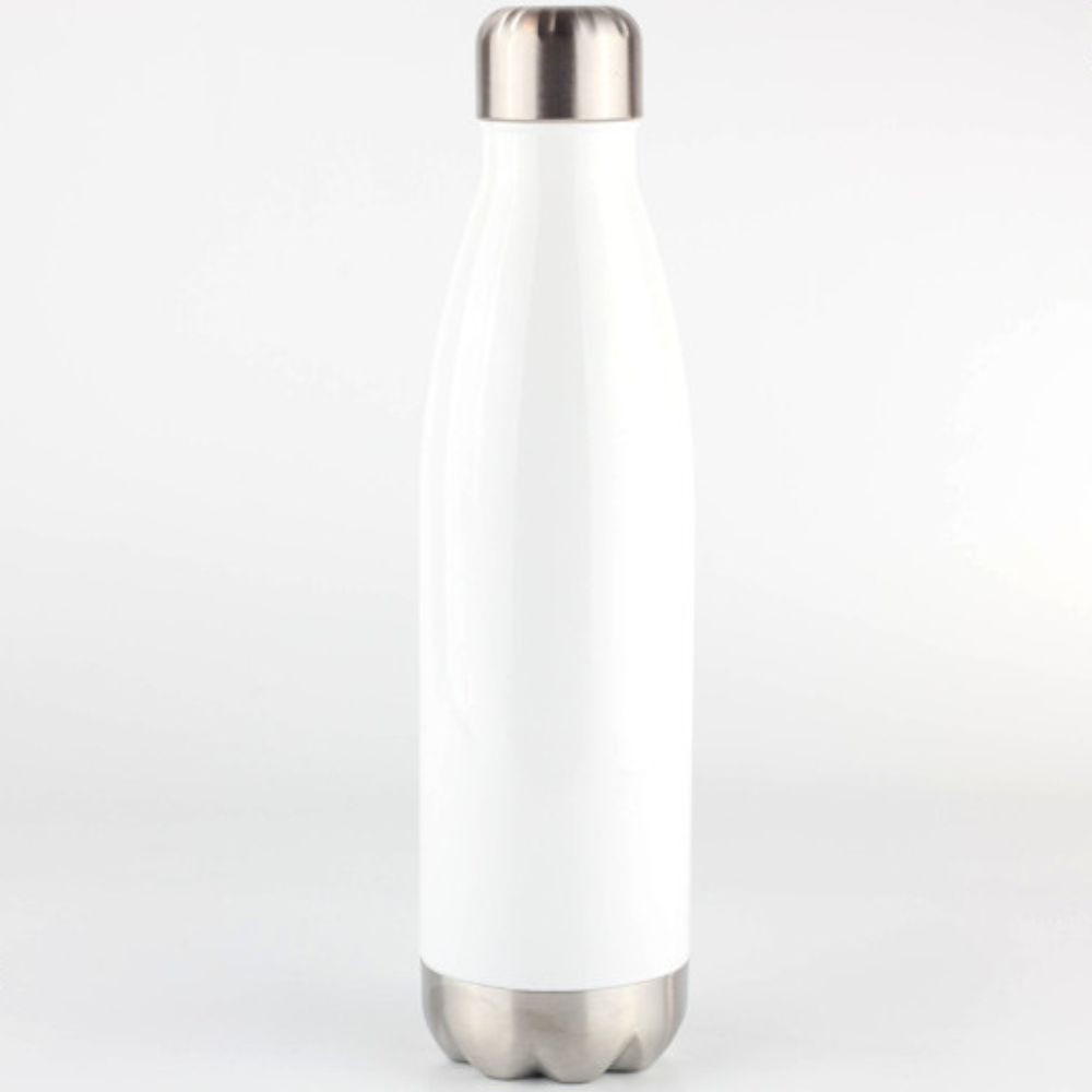 Personalised Bowling Pin Style Water Bottle Tapered White