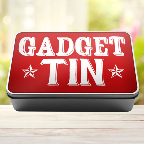 Buy red Gadget Tin Storage Rectangle Tin