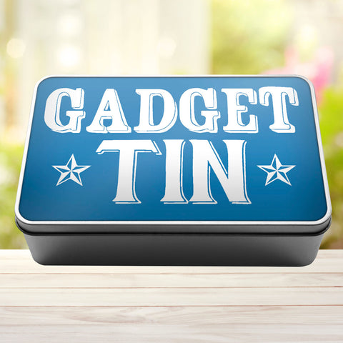 Buy sky-blue Gadget Tin Storage Rectangle Tin