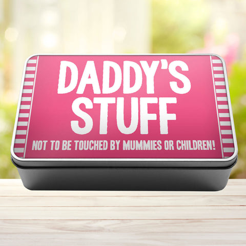 Buy pink Daddys Stuff Not To Be Touched By Mummies Or Children Storage Rectangle Tin