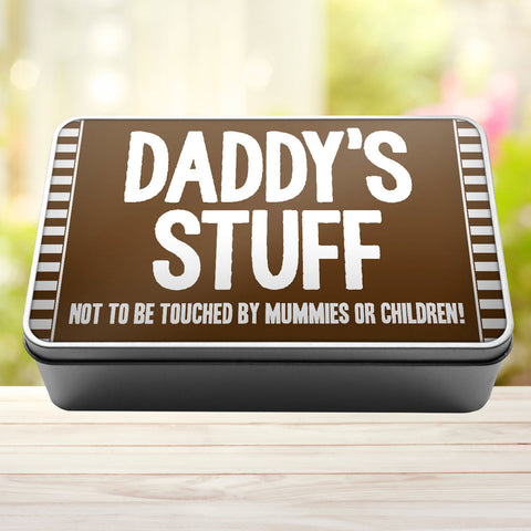 Buy brown Daddys Stuff Not To Be Touched By Mummies Or Children Storage Rectangle Tin