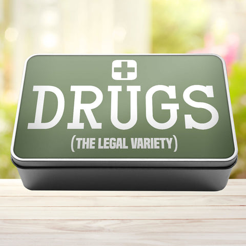 Buy sage-green Drugs The Legal Variety Storage Rectangle Tin