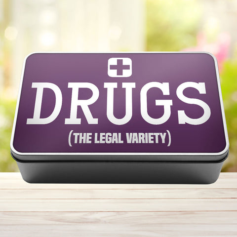 Buy purple Drugs The Legal Variety Storage Rectangle Tin