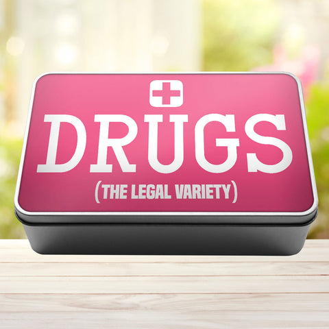 Buy pink Drugs The Legal Variety Storage Rectangle Tin