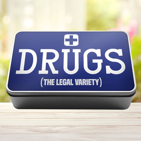 Buy royal-blue Drugs The Legal Variety Storage Rectangle Tin