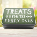 Treats For The Furry Ones Dog Biscuit Dog Treats Storage Rectangle Tin - 12