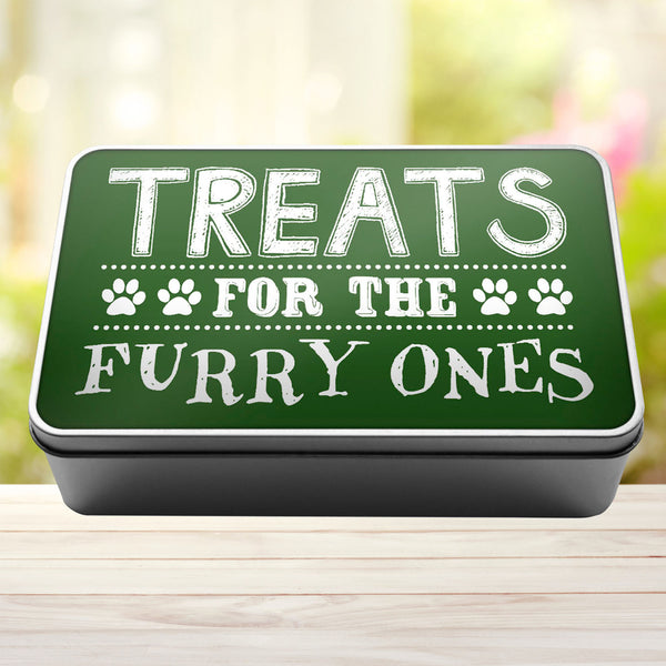 Treats For The Furry Ones Dog Biscuit Dog Treats Storage Rectangle Tin - 5
