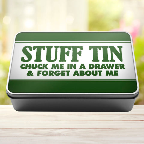 Buy green Stuff Tin Chuck Me In A Drawer And Forget About Me Storage Rectangle Tin