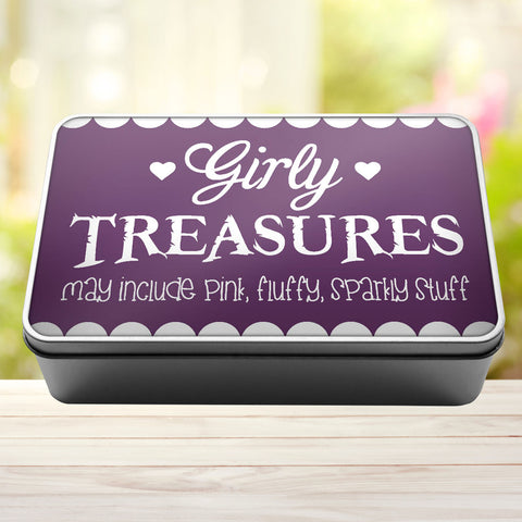 Buy purple Girly Treasures May Include Pink, Fluffy, Sparkly Stuff Storage Rectangle Tin
