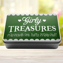 Girly Treasures May Include Pink, Fluffy, Sparkly Stuff Storage Rectangle Tin - 6