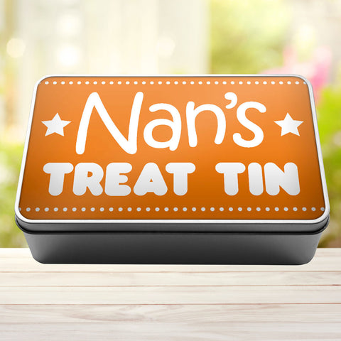 Buy orange Nan&#39;s Treat TIn Storage Rectangle Tin