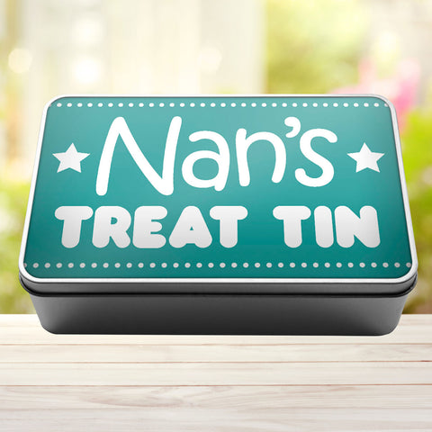 Buy turquoise Nan&#39;s Treat TIn Storage Rectangle Tin