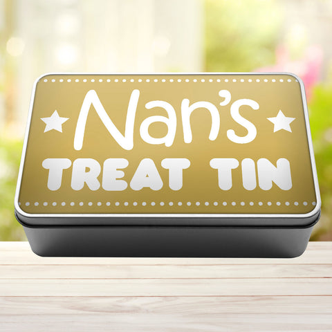 Buy gold Nan&#39;s Treat TIn Storage Rectangle Tin