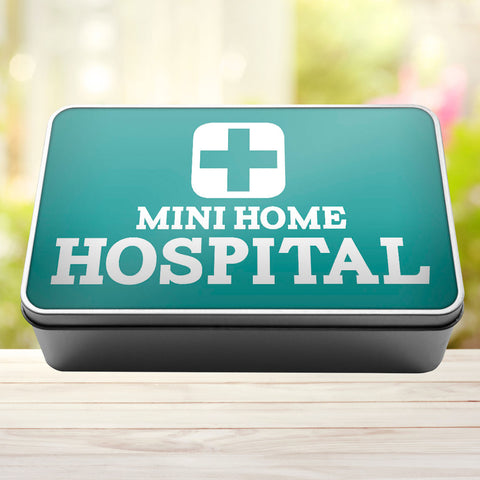 Buy turquoise Mini Home Hospital Storage Rectangle Tin