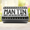 Man Tin Screws, Junk and Other Stuff I Must Keep Storage Rectangle Tin - 2