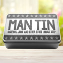 Man Tin Screws, Junk and Other Stuff I Must Keep Storage Rectangle Tin - 7