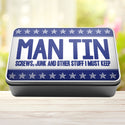 Man Tin Screws, Junk and Other Stuff I Must Keep Storage Rectangle Tin - 1