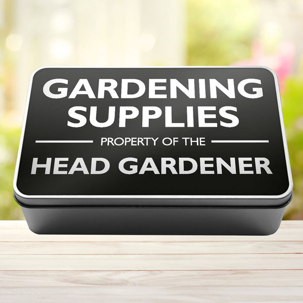 Gardening Supplies Property Of The Head Gardener Storage Rectangle Tin - 2