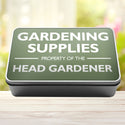 Gardening Supplies Property Of The Head Gardener Storage Rectangle Tin - 12