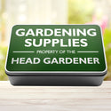 Gardening Supplies Property Of The Head Gardener Storage Rectangle Tin - 1