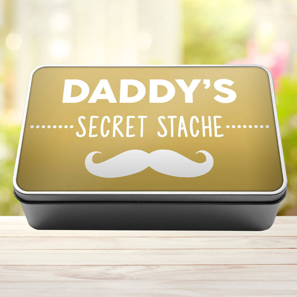 Daddy's Secret Stache Stash Tin Storage Rectangle Tin - 5