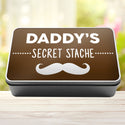 Daddy's Secret Stache Stash Tin Storage Rectangle Tin - 1