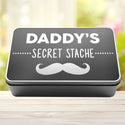 Daddy's Secret Stache Stash Tin Storage Rectangle Tin - 6