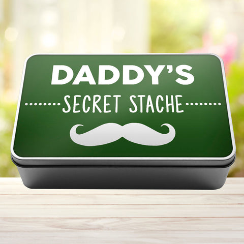 Buy green Daddy&#39;s Secret Stache Stash Tin Storage Rectangle Tin