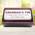 Grandad's Tin If Grandad Can't Fix It No One Can Tin Storage Rectangle Tin - 4