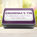 Grandma's Tin If Grandma Can't Fix It No One Can Tin Storage Rectangle Tin - 1