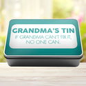 Grandma's Tin If Grandma Can't Fix It No One Can Tin Storage Rectangle Tin - 14