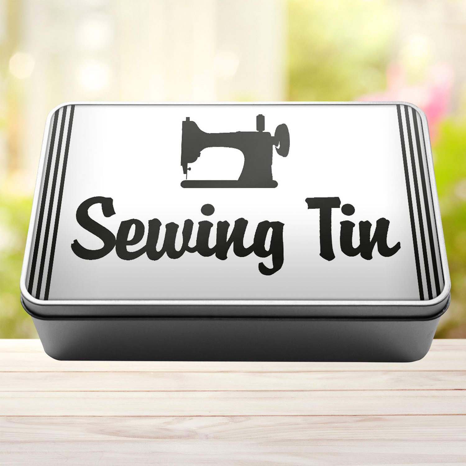 Sewing Tin Storage Rectangle Tin - Perham Prints