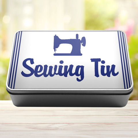 Buy royal-blue Sewing Tin Storage Rectangle Tin