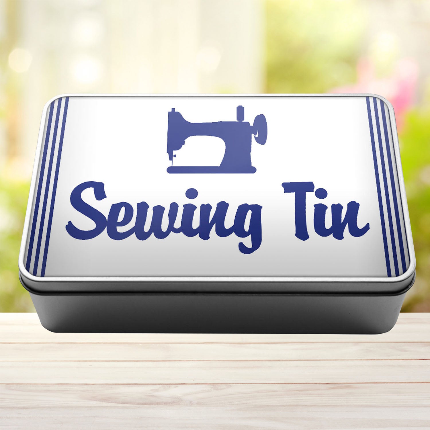 Sewing Tin Storage Rectangle Tin - Perham Prints