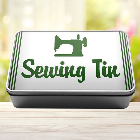 Buy green Sewing Tin Storage Rectangle Tin