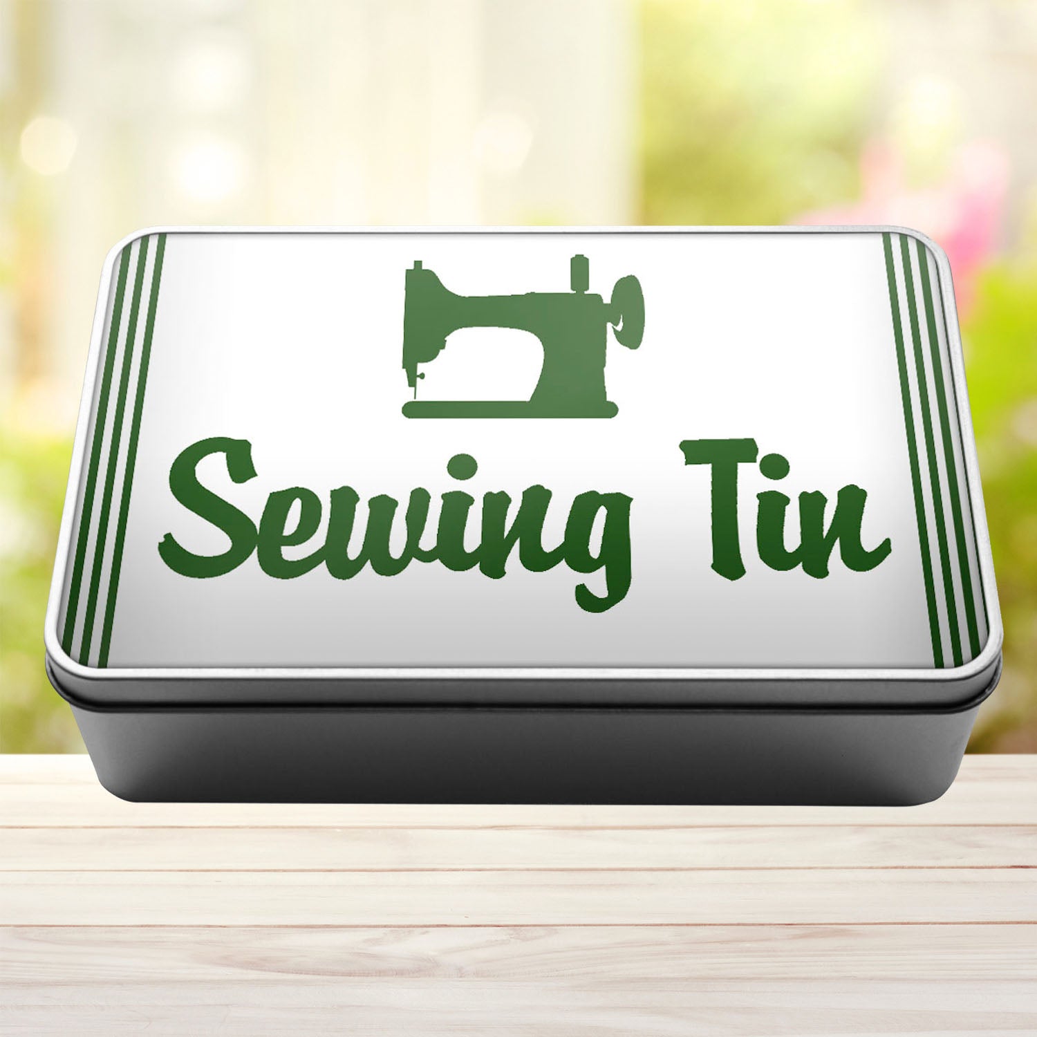 Sewing Tin Storage Rectangle Tin - Perham Prints