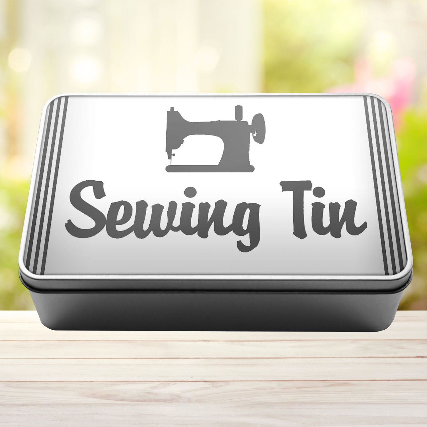 Sewing Tin Storage Rectangle Tin - Perham Prints