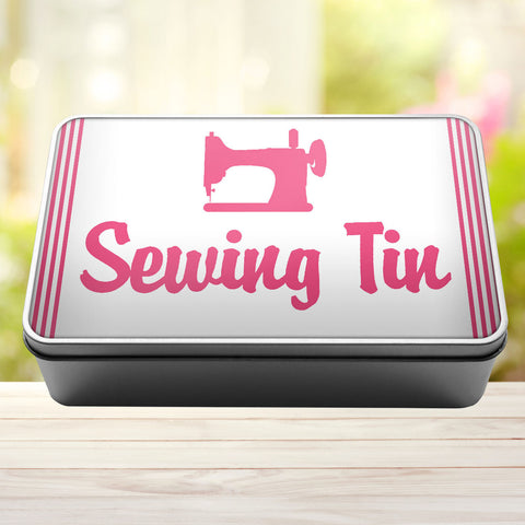 Buy pink Sewing Tin Storage Rectangle Tin