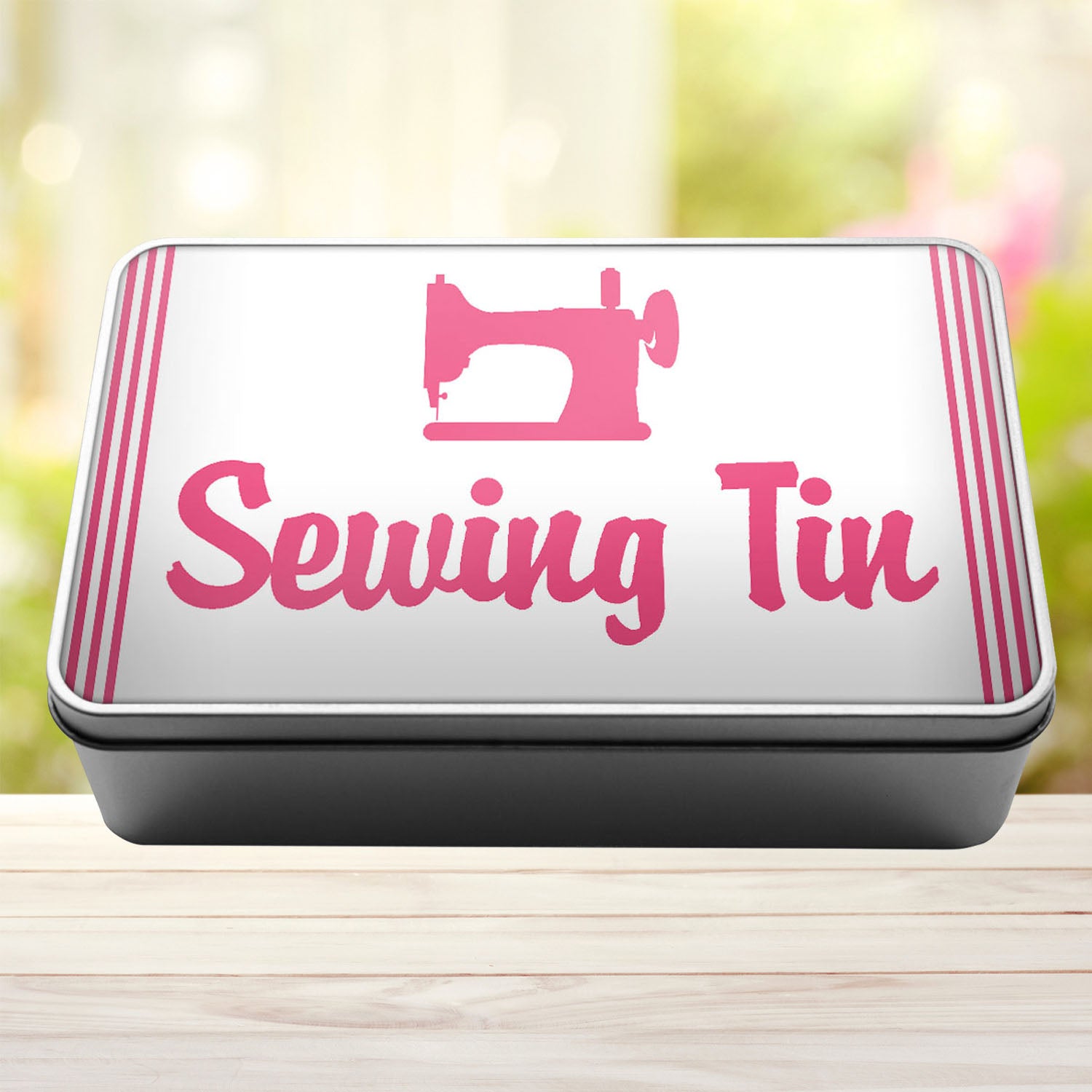 Sewing Tin Storage Rectangle Tin - Perham Prints