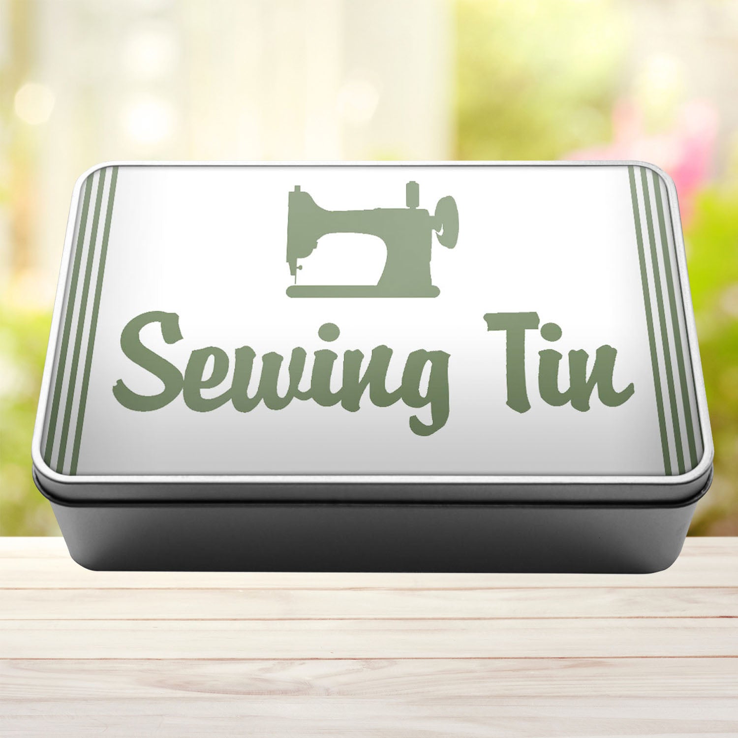 Sewing Tin Storage Rectangle Tin - Perham Prints