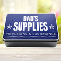 Dad's Supplies Provisions and Sustenance Tin Storage Rectangle Tin - 11