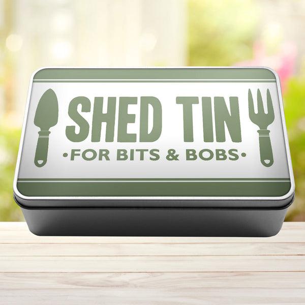 Shed Tin For Bits And Bobs Storage Rectangle Tin - 12
