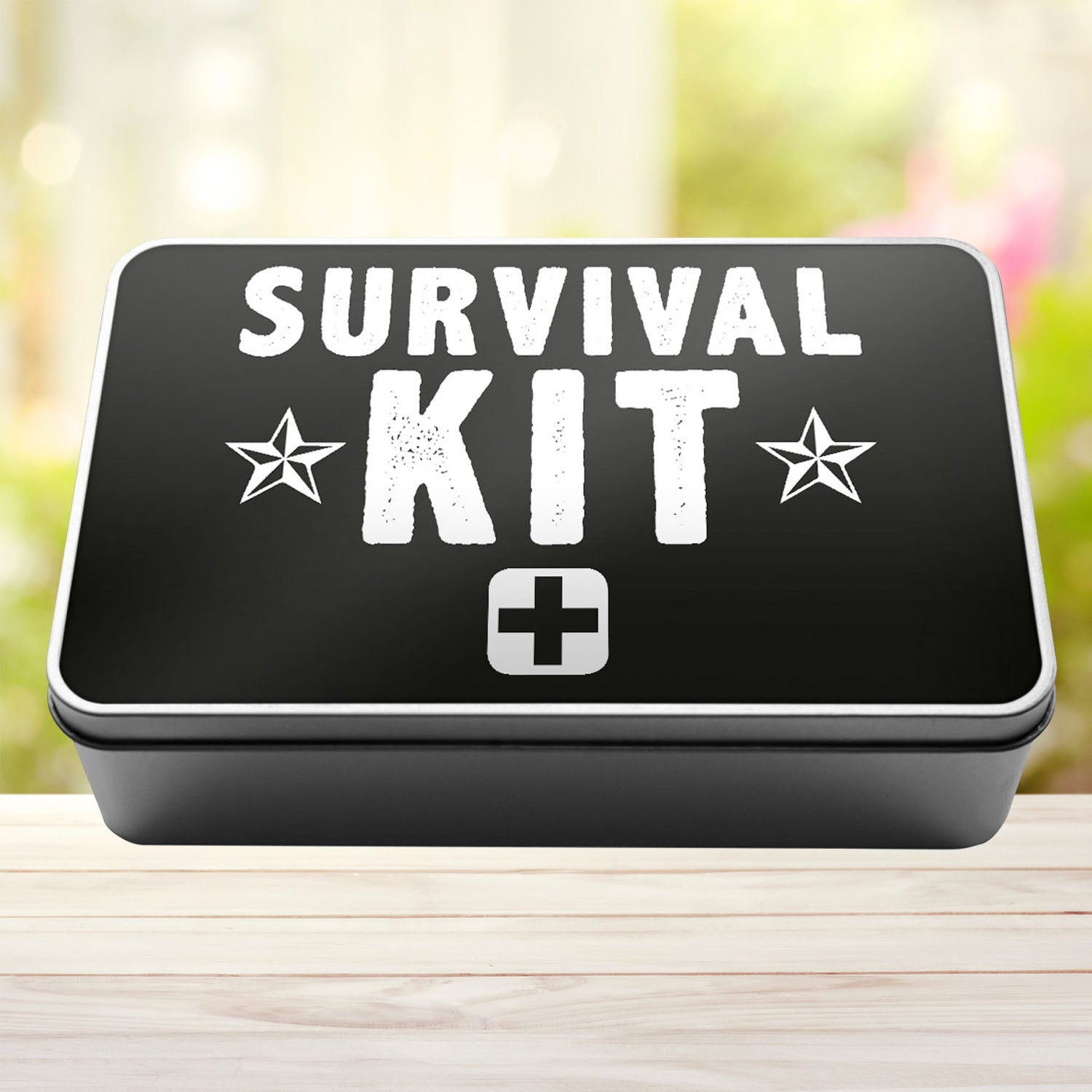 Survival Kit Storage Rectangle Tin