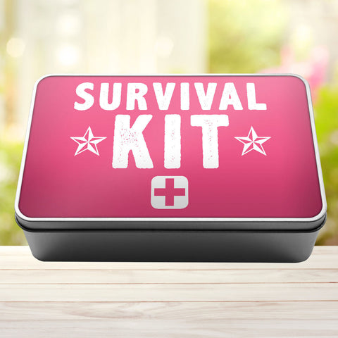 Buy pink Survival Kit Storage Rectangle Tin