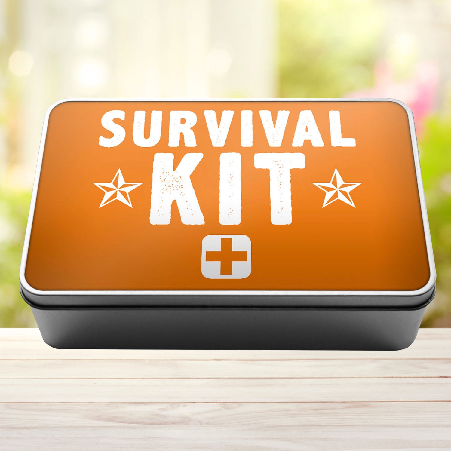 Survival Kit Storage Rectangle Tin