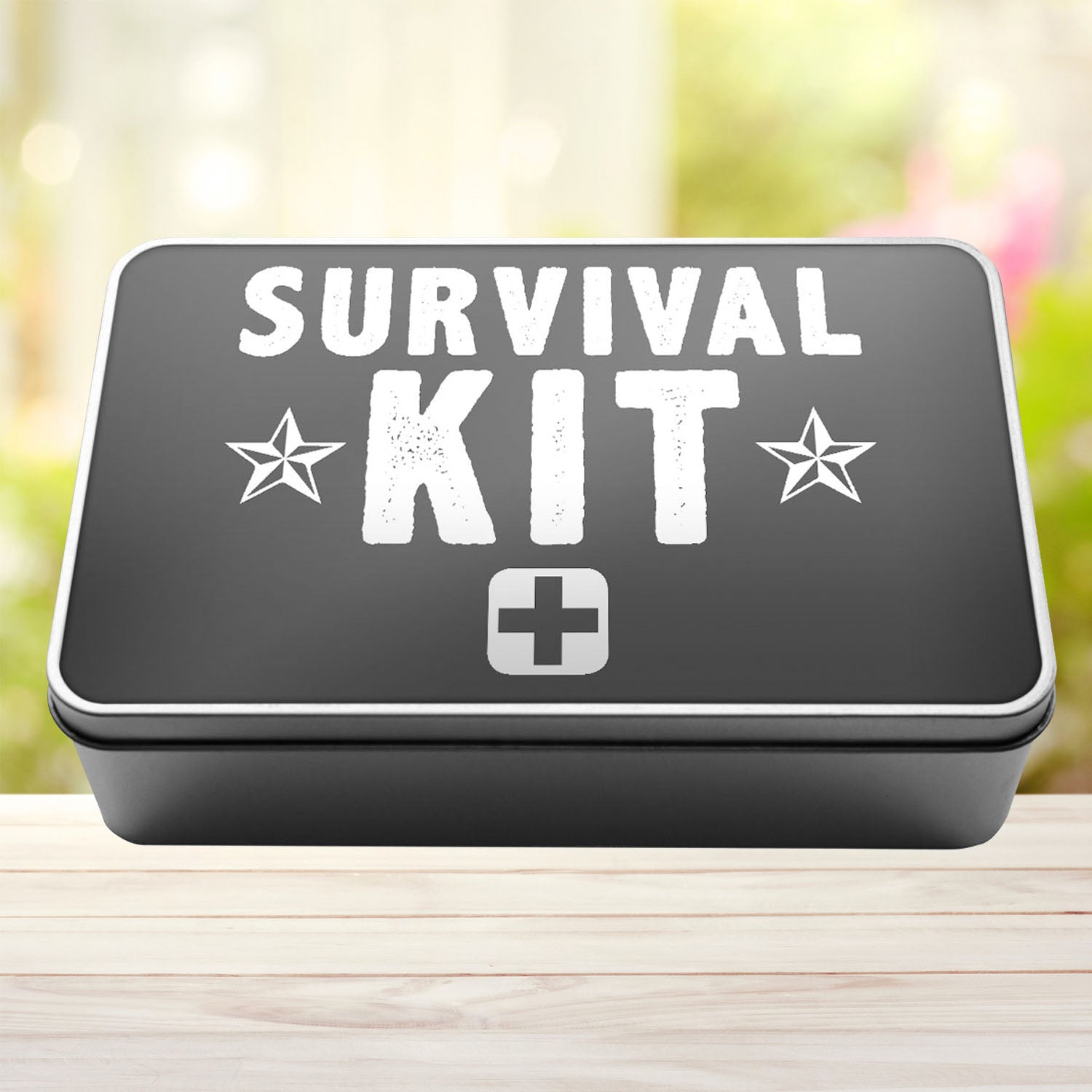 Survival Kit Storage Rectangle Tin