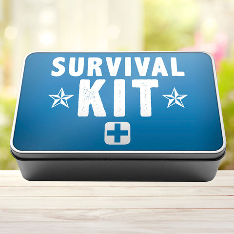 Buy sky-blue Survival Kit Storage Rectangle Tin