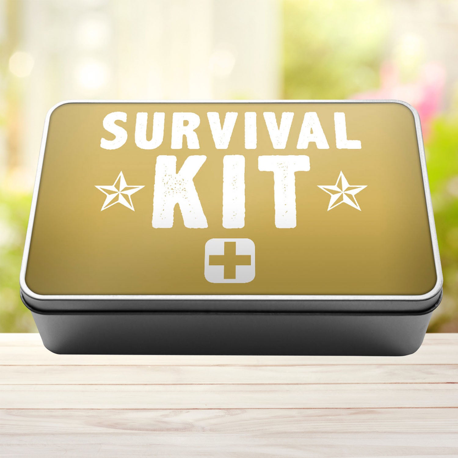 Survival Kit Storage Rectangle Tin